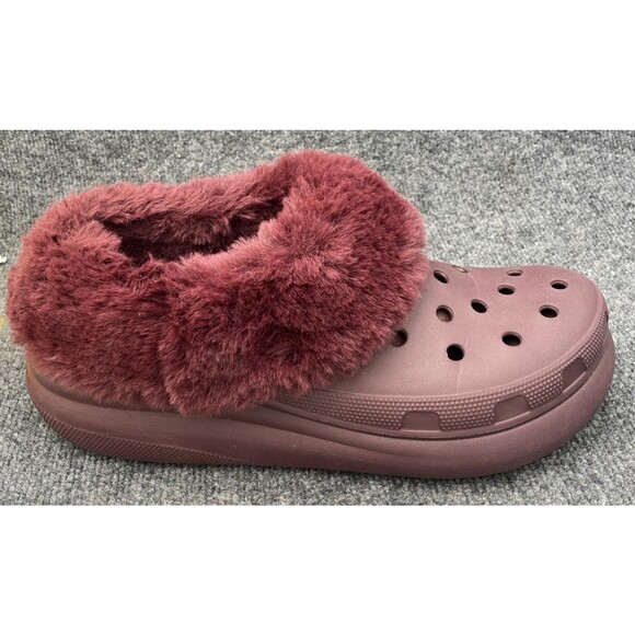 Crocs Shoes Men 11 Furever Crush Lined Platform Clogs 208446-6WD Dark Cherry - Picture 2 of 13